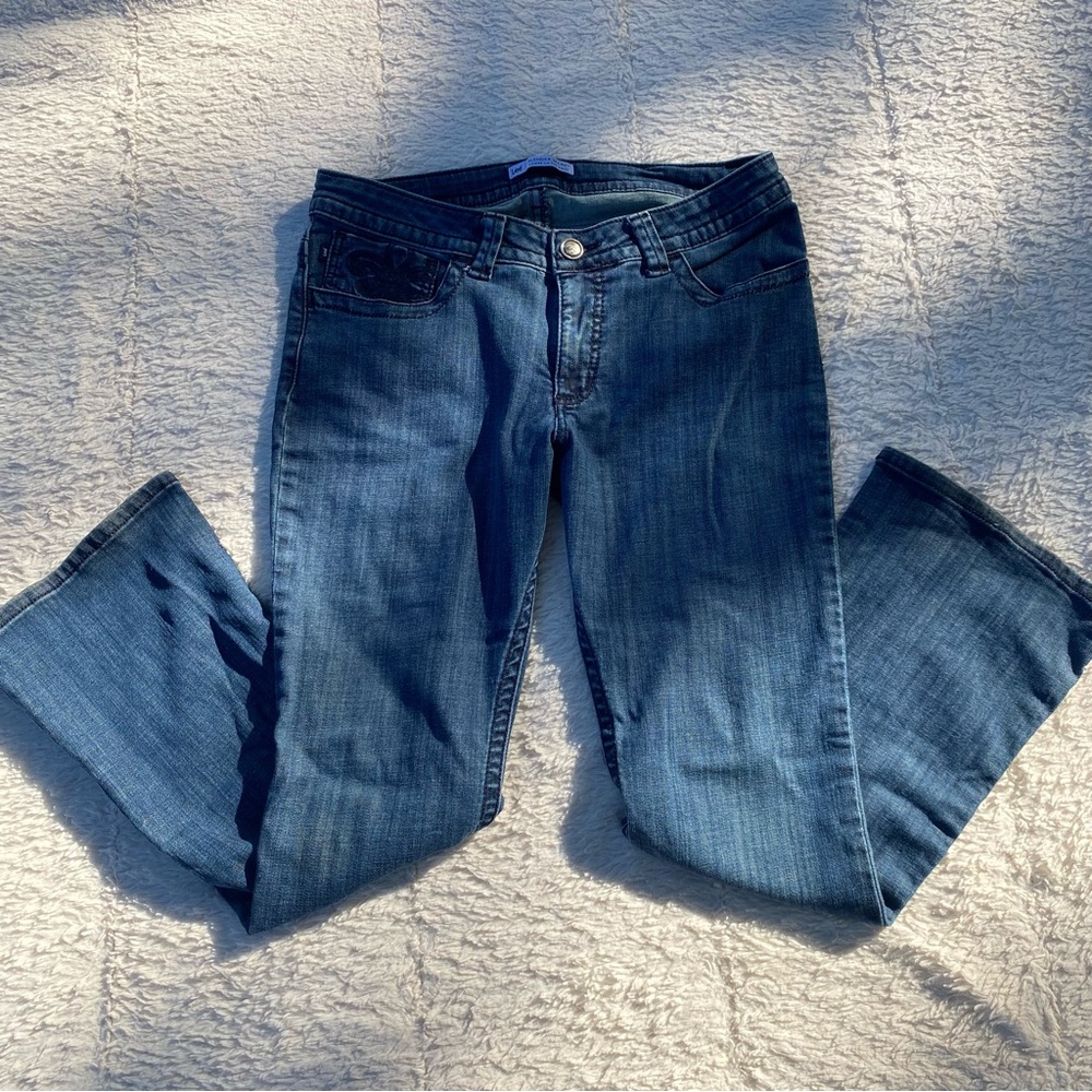 Lee slender secret lower on the waist jeans medium wash 14 petite